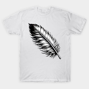 Black feather T-Shirt